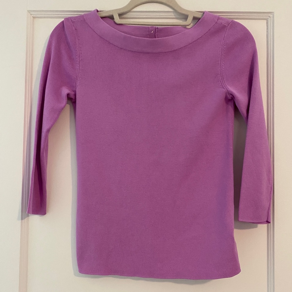 NWT Talbots Petites Cotton Rayon Knit Sweater Lilac Size XS Petite